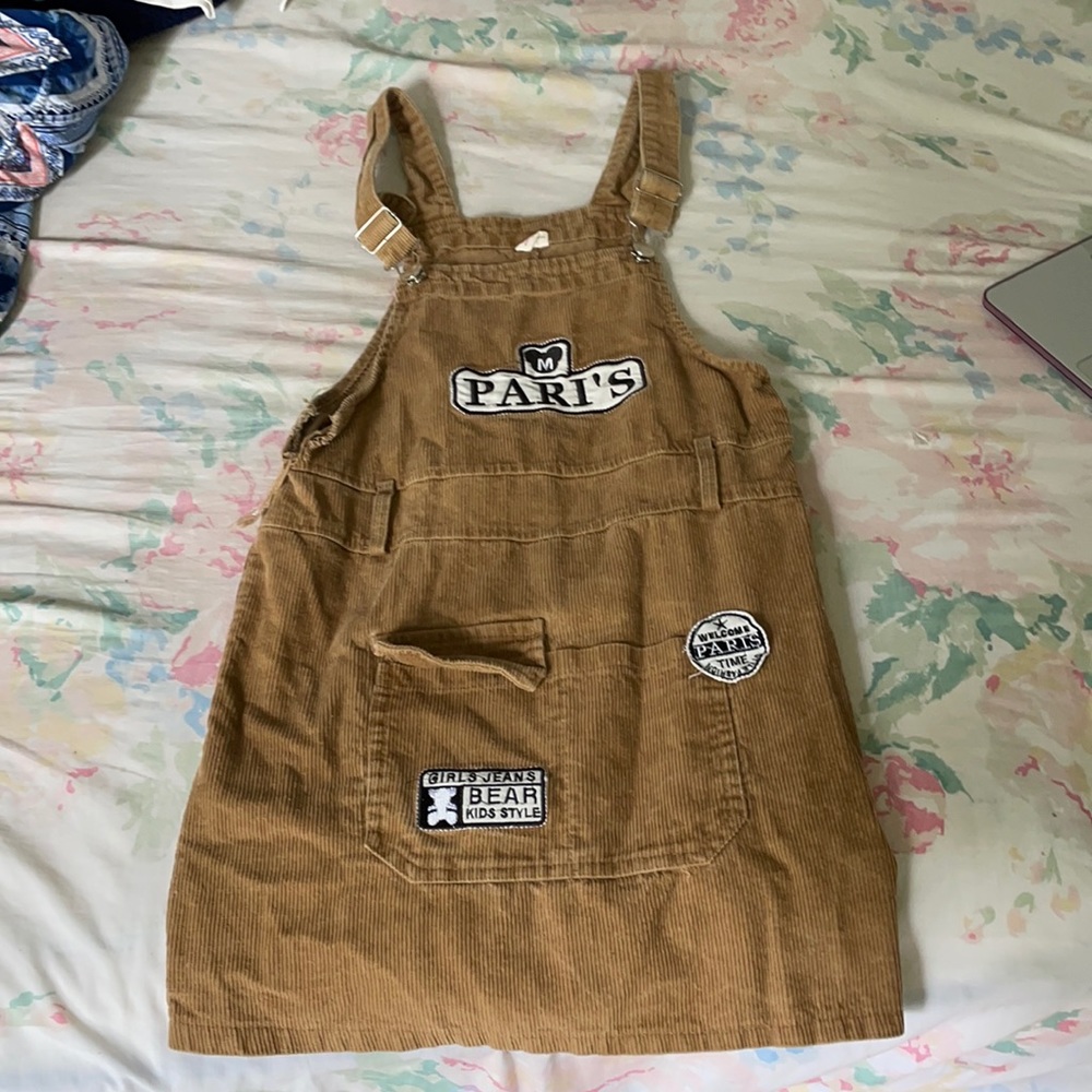 Brown Overall Dress